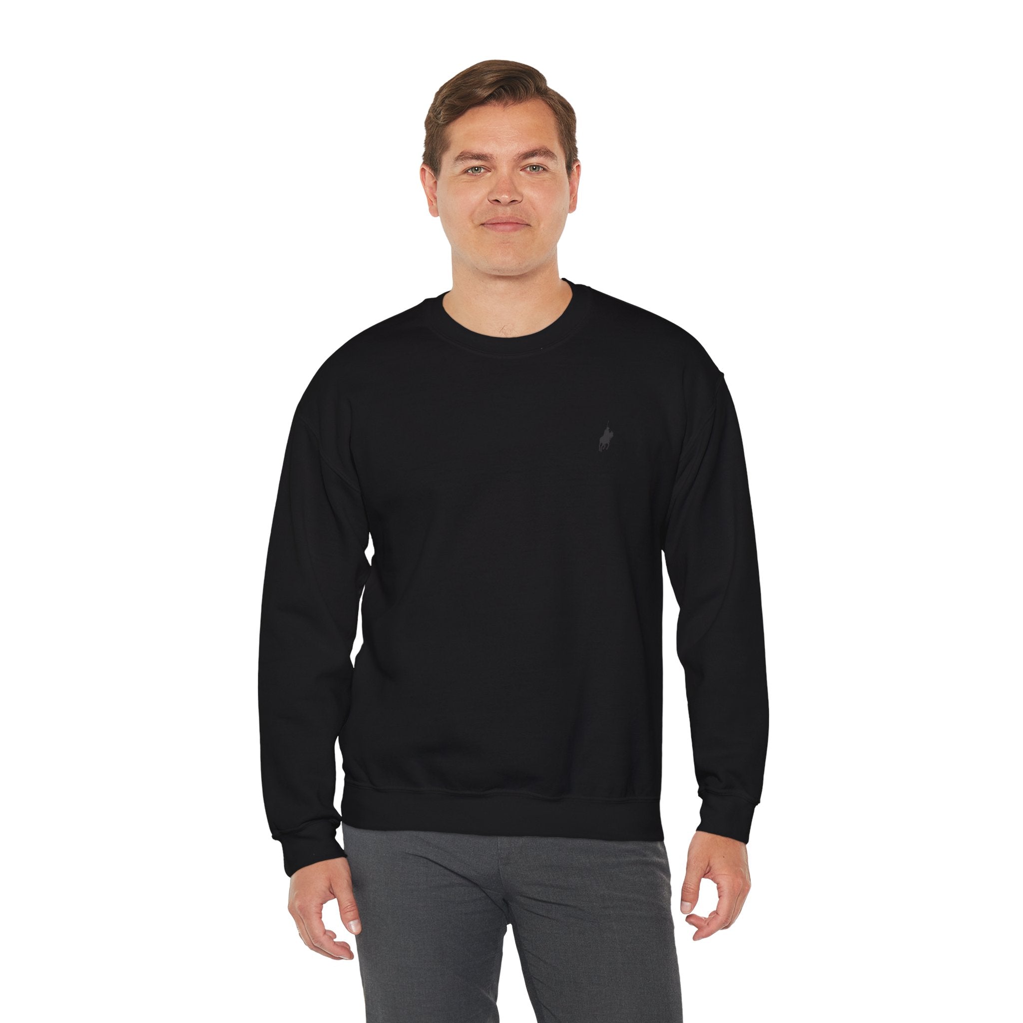 Premium Textured Black Basic Sweater
